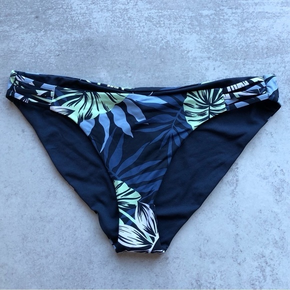 Roxy Beach Classics Hipster Swim Bikini Bottoms Blue Size XL - Picture 2 of 10